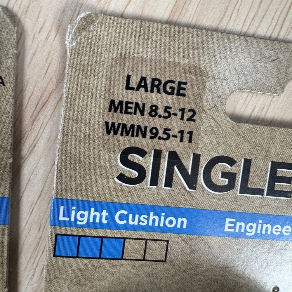 Wrightsock Racer Large M 8.5-12 W 9.5-11 White Grey Single Layer Cushion 3 Pack